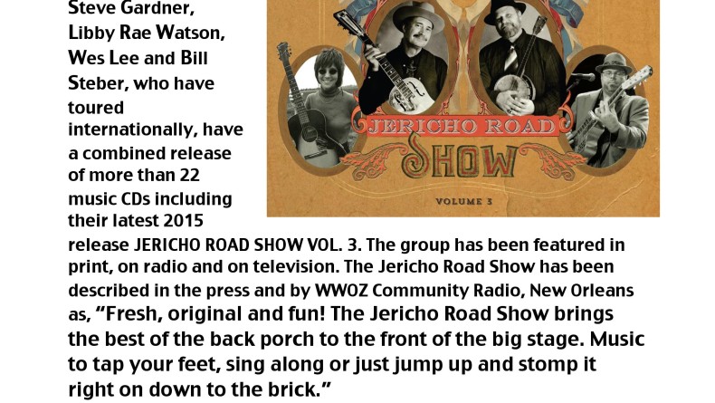 JERICHO ROAD SHOW 2018 TOUR Schedule