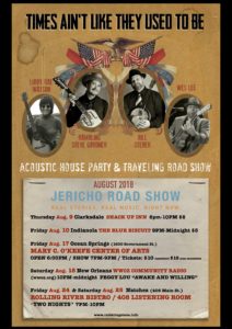 2018 schedule for JERICHO ROAD SHOW